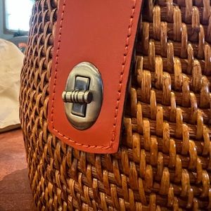 Patricia Nash Spring Wicker Bag with Scarf